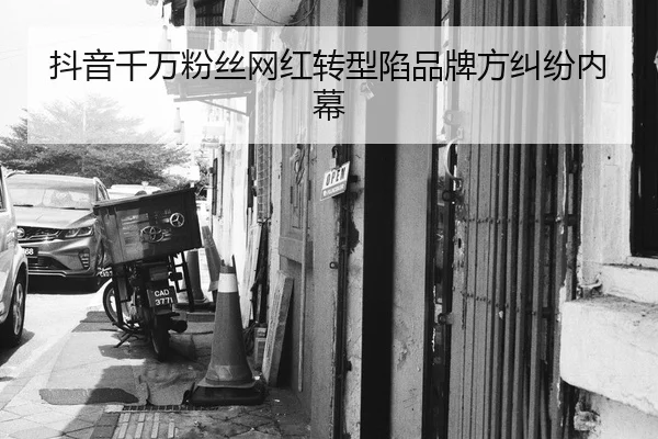 抖音千万粉丝网红转型陷品牌方纠纷内幕